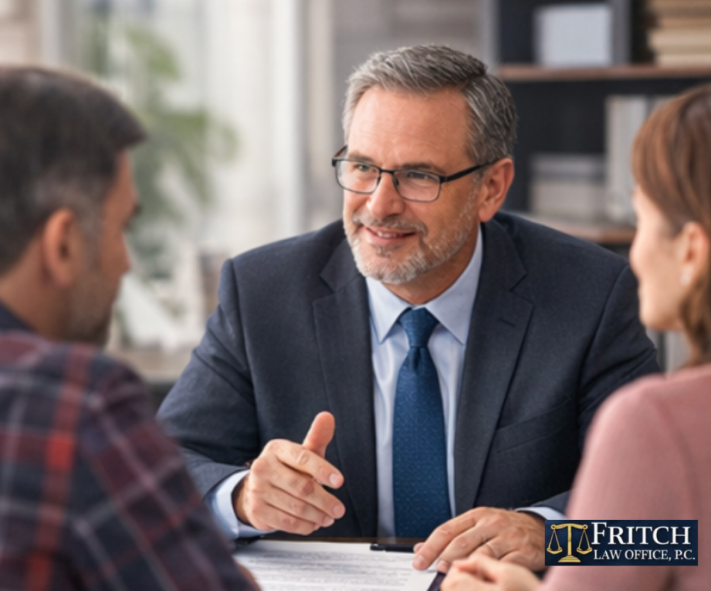Indiana estate planning attorney meeting with a family to discuss trusts, probate, and long-term planning.